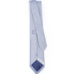 E.Marinella CRAVATTA CERIMONIA BLU In seta jacquard New
