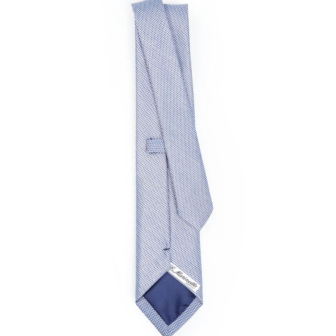 E.Marinella CRAVATTA CERIMONIA BLU In seta jacquard New