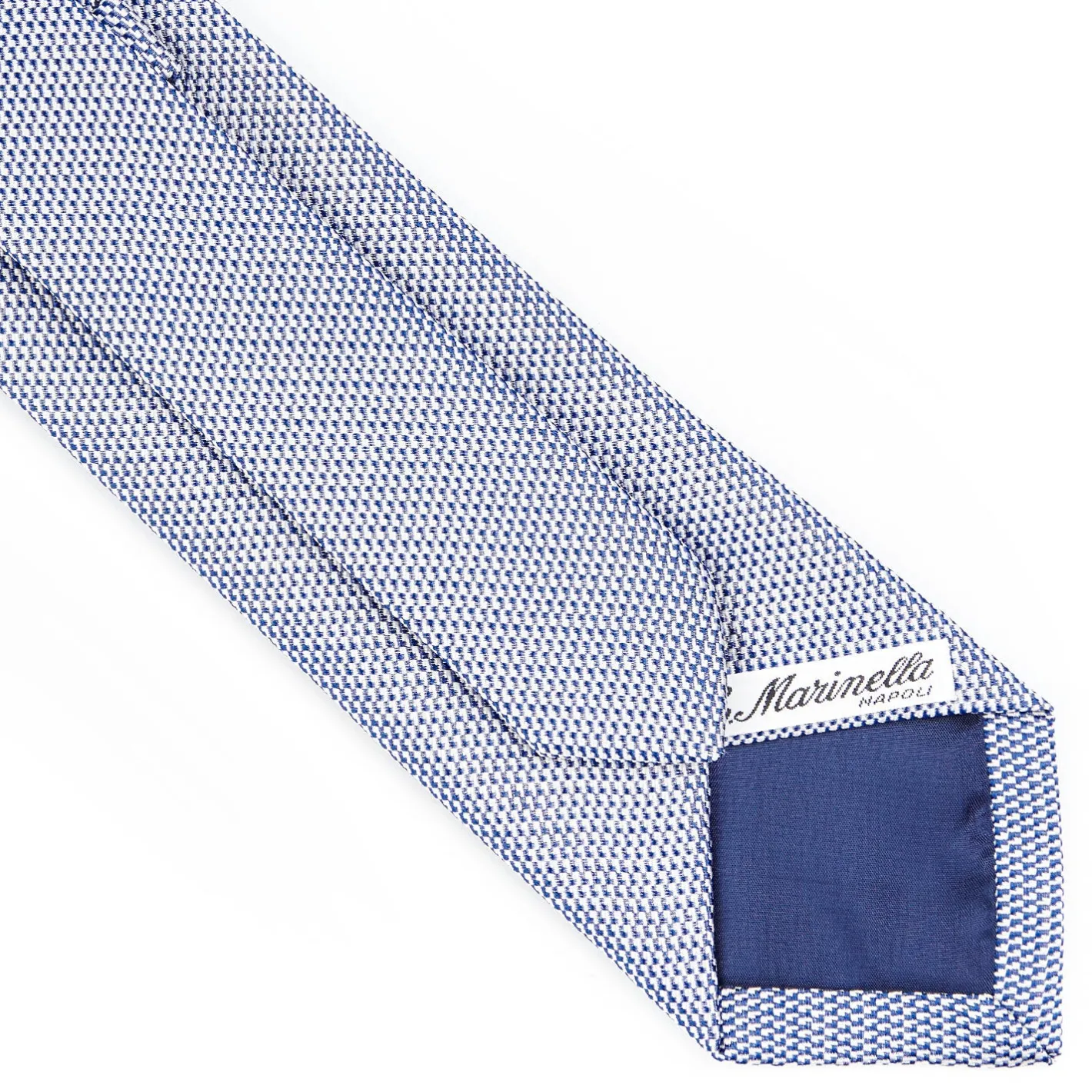 E.Marinella CRAVATTA CERIMONIA BLU In seta jacquard New