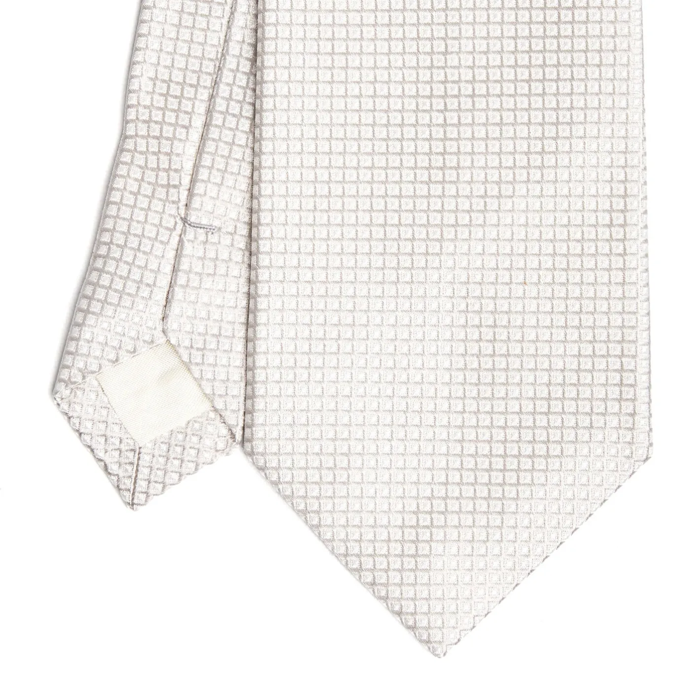 E.Marinella CRAVATTA CERIMONIA GRIGIO CHIARO In seta jacquard Outlet