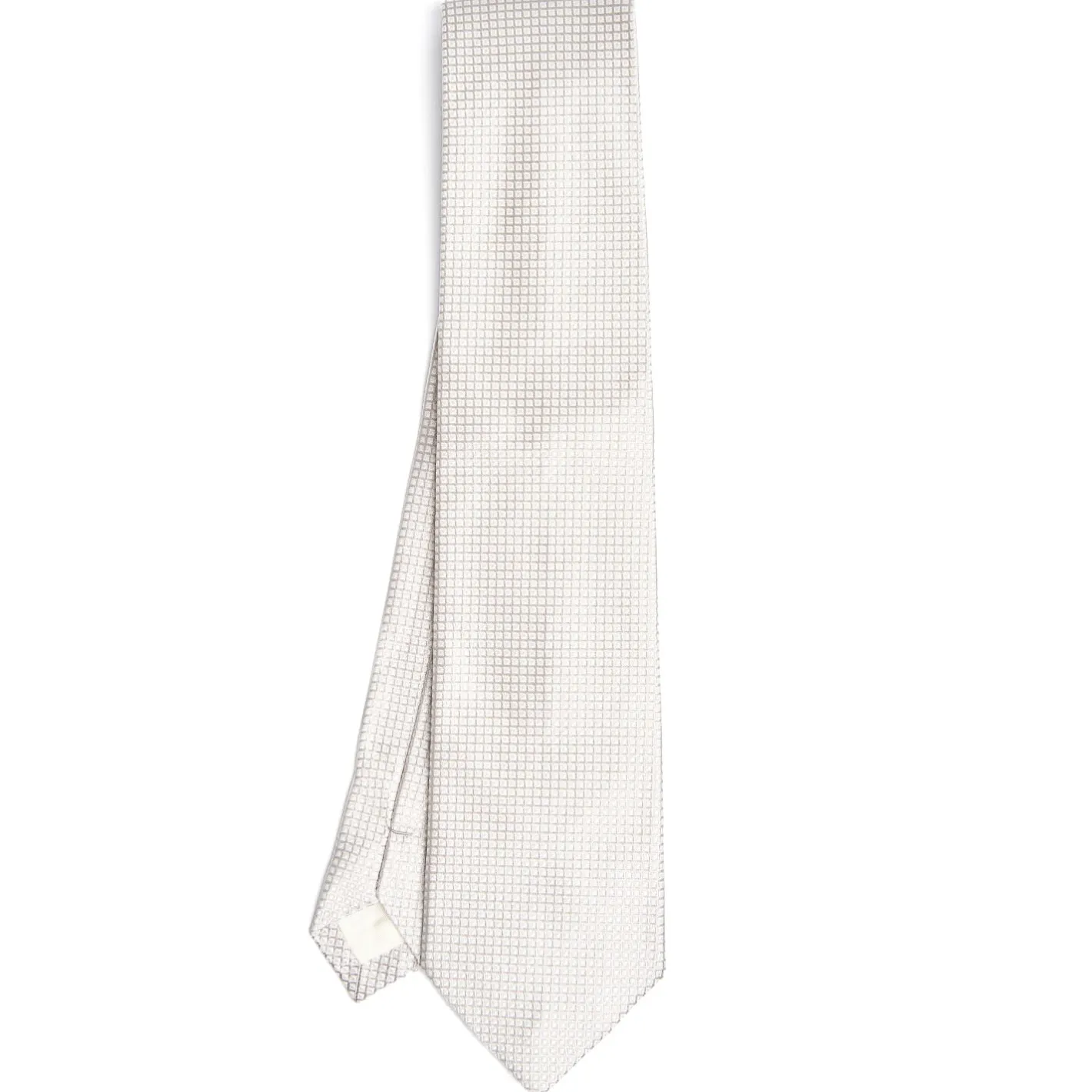 E.Marinella CRAVATTA CERIMONIA GRIGIO CHIARO In seta jacquard Outlet