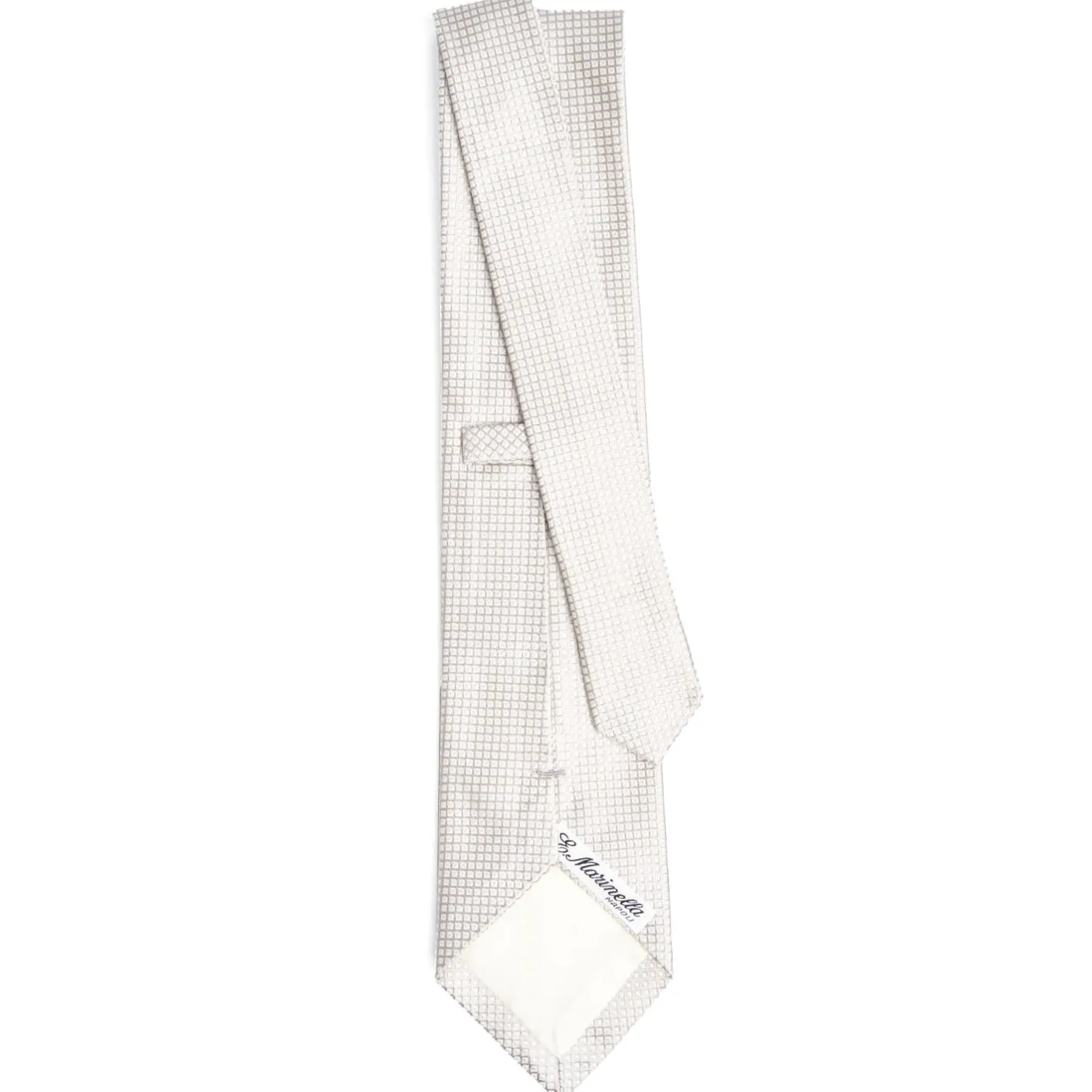 E.Marinella CRAVATTA CERIMONIA GRIGIO CHIARO In seta jacquard Outlet