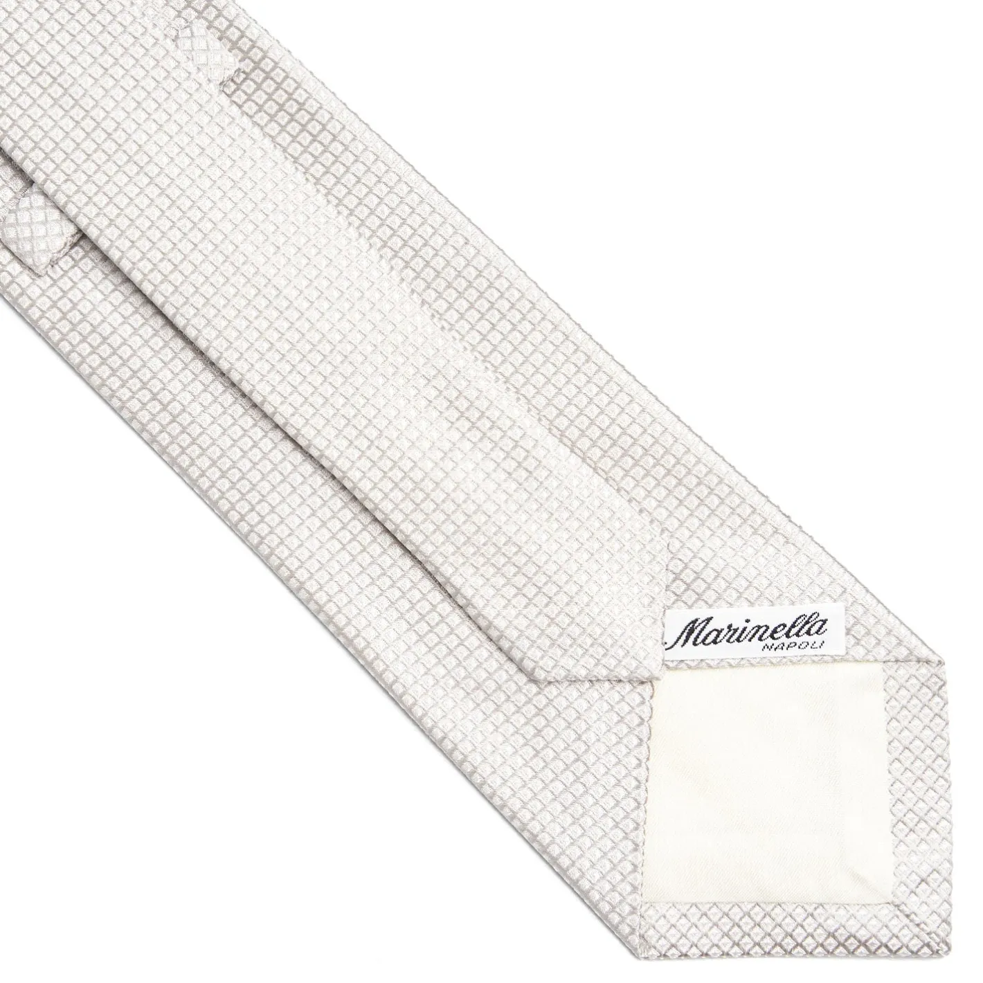 E.Marinella CRAVATTA CERIMONIA GRIGIO CHIARO In seta jacquard Outlet
