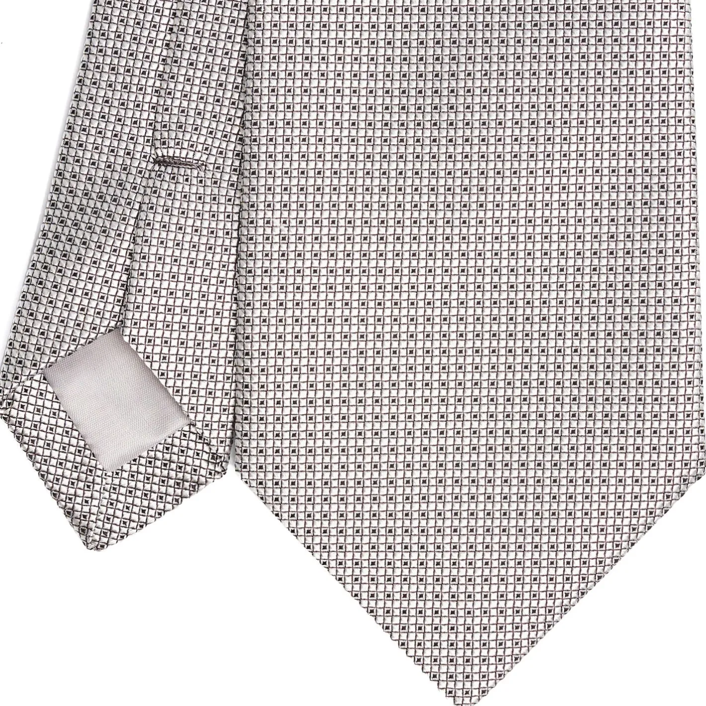 E.Marinella CRAVATTA CERIMONIA GRIGIO CHIARO In seta jacquard New