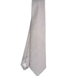 E.Marinella CRAVATTA CERIMONIA GRIGIO CHIARO In seta jacquard New