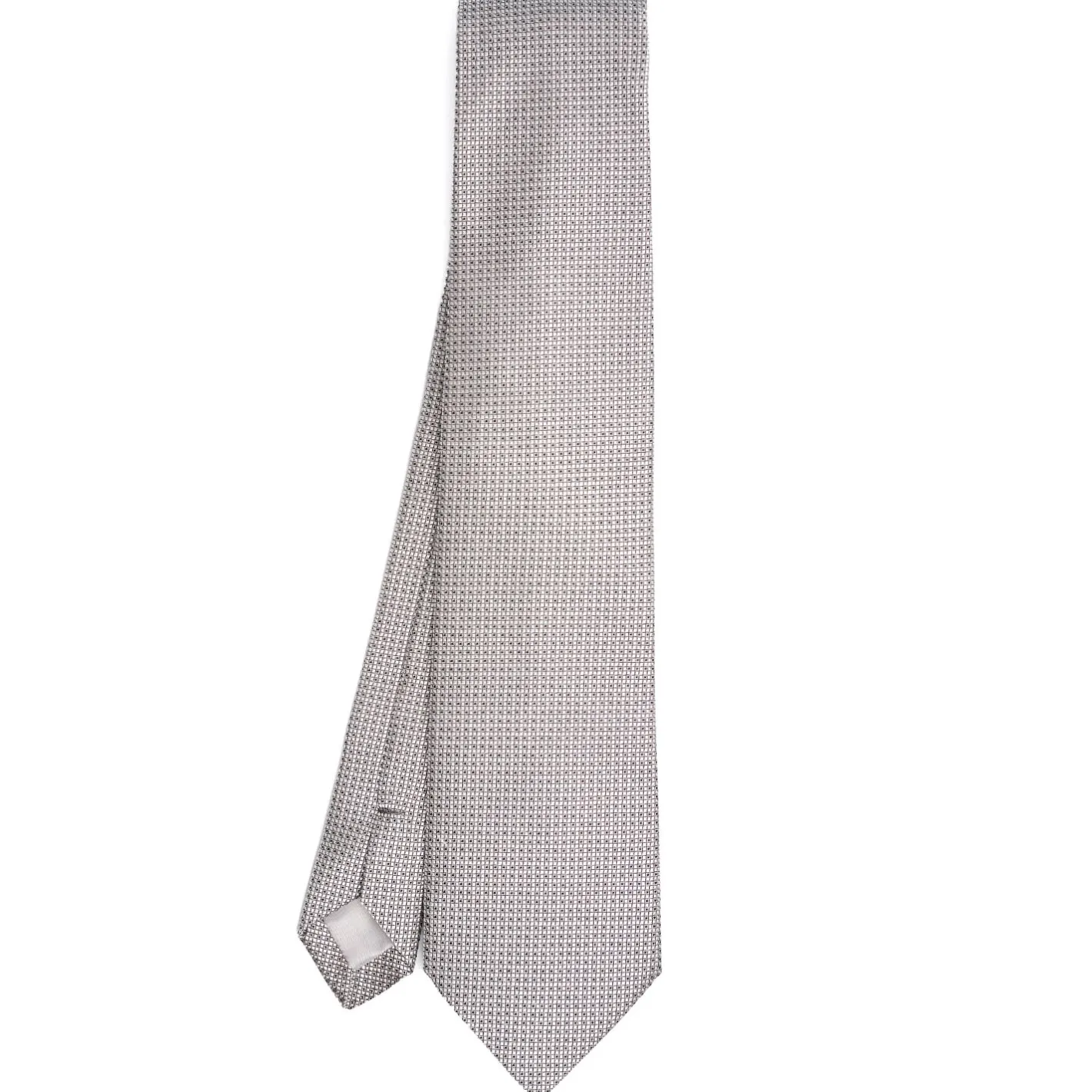 E.Marinella CRAVATTA CERIMONIA GRIGIO CHIARO In seta jacquard New