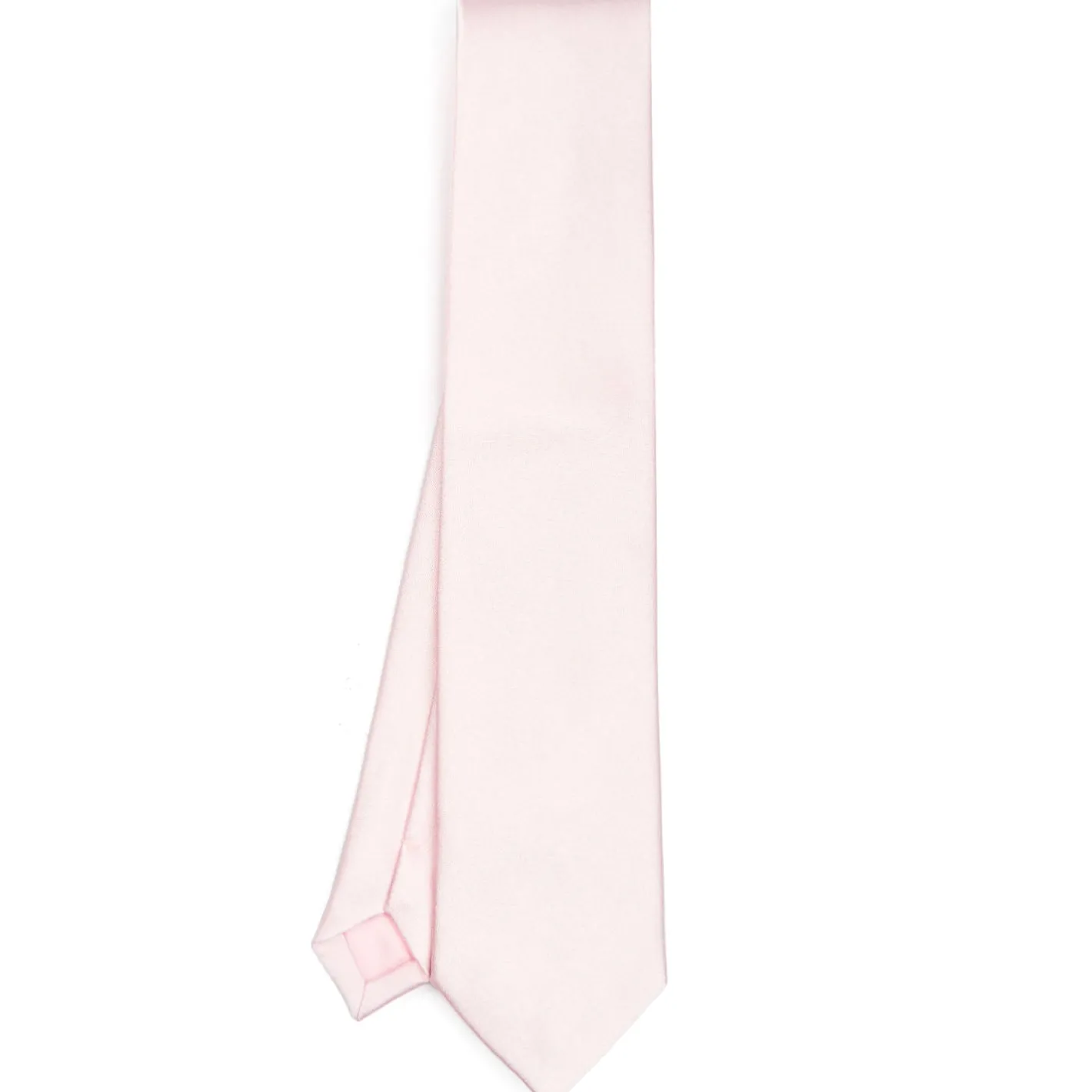 E.Marinella CRAVATTA CERIMONIA IN RASO DI SETA ROSA Tinta unita Discount