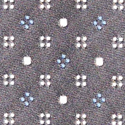 E.Marinella CRAVATTA CERIMONIA IN RASO DI SETA GRIGIO SCURO Microfantasia geometrica Outlet