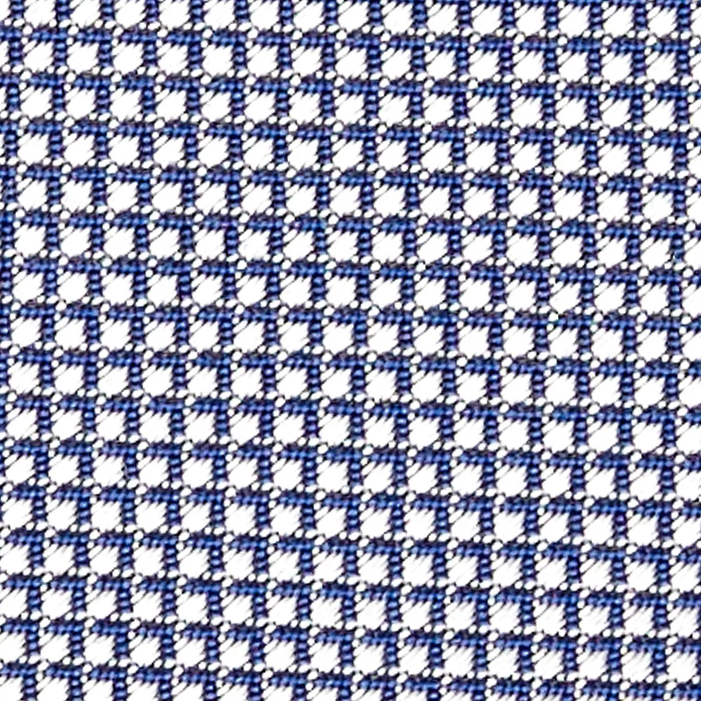 E.Marinella CRAVATTA CERIMONIA IN SETA JACQUARD BLU Microfantasia geometrica Clearance
