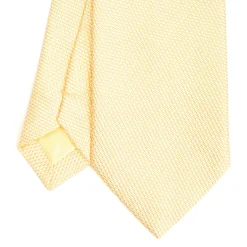 E.Marinella CRAVATTA CERIMONIA IN SETA JACQUARD GIALLA Microfantasia geometrica Discount
