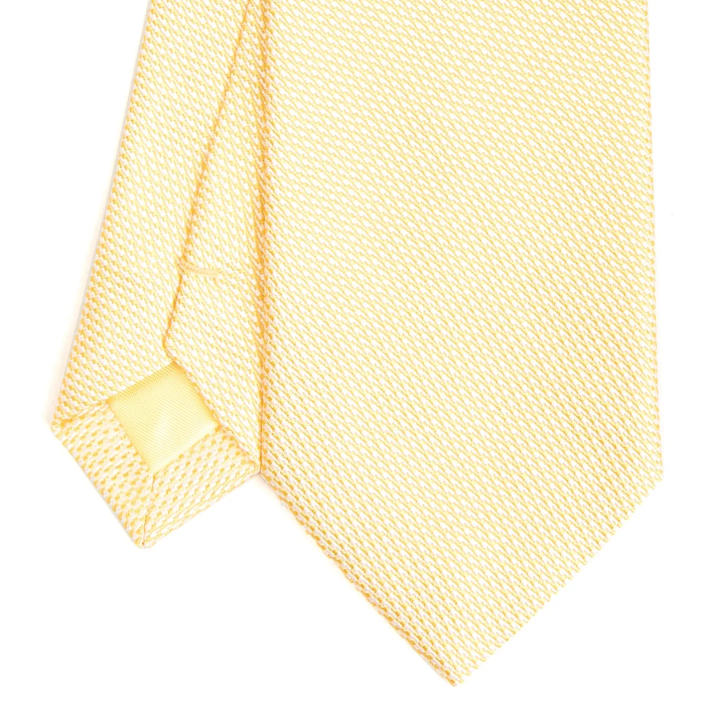 E.Marinella CRAVATTA CERIMONIA IN SETA JACQUARD GIALLA Microfantasia geometrica Discount