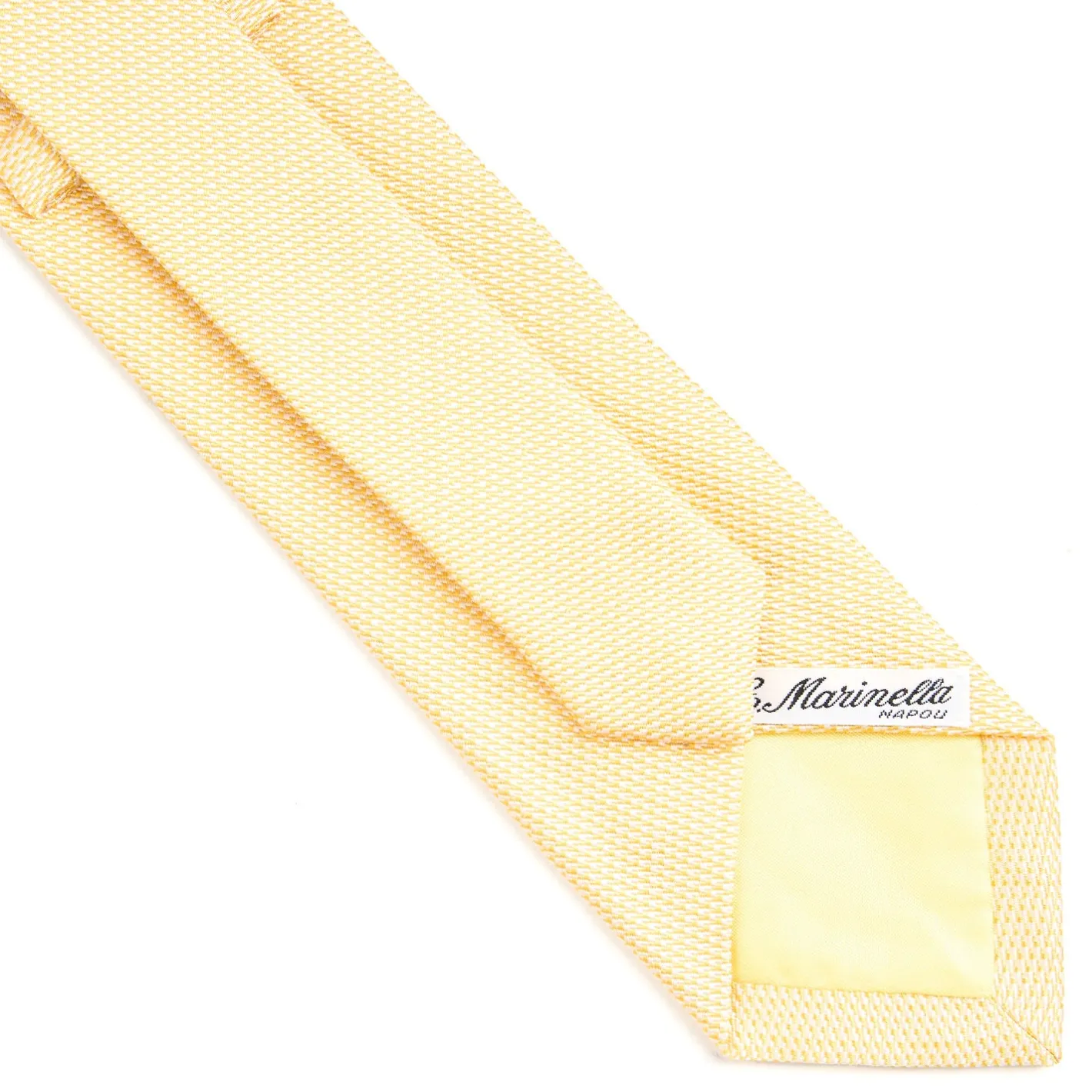 E.Marinella CRAVATTA CERIMONIA IN SETA JACQUARD GIALLA Microfantasia geometrica Discount