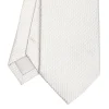 E.Marinella CRAVATTA CERIMONIA IN SETA JACQUARD GRIGIO CHIARO Microfantasia geometrica Best