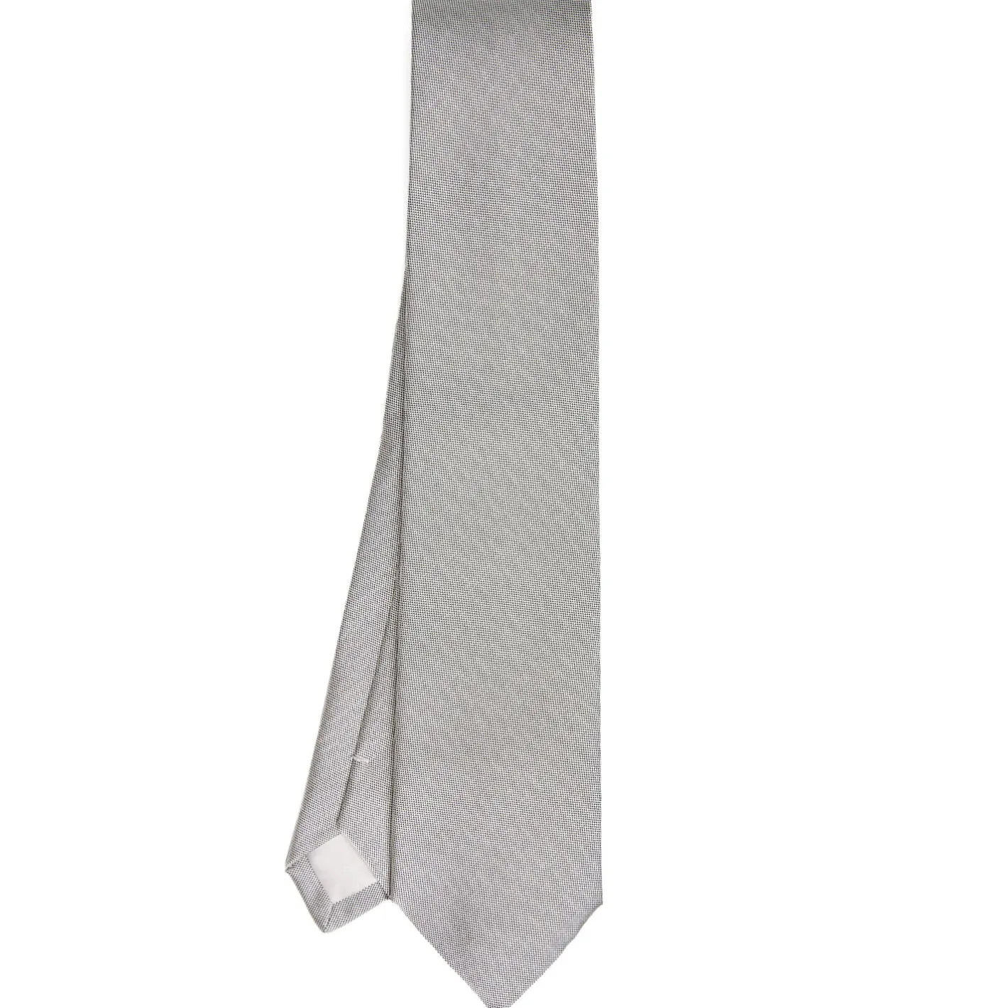 E.Marinella CRAVATTA CERIMONIA IN SETA JACQUARD GRIGIO CHIARO Microfantasia geoemtrica Hot