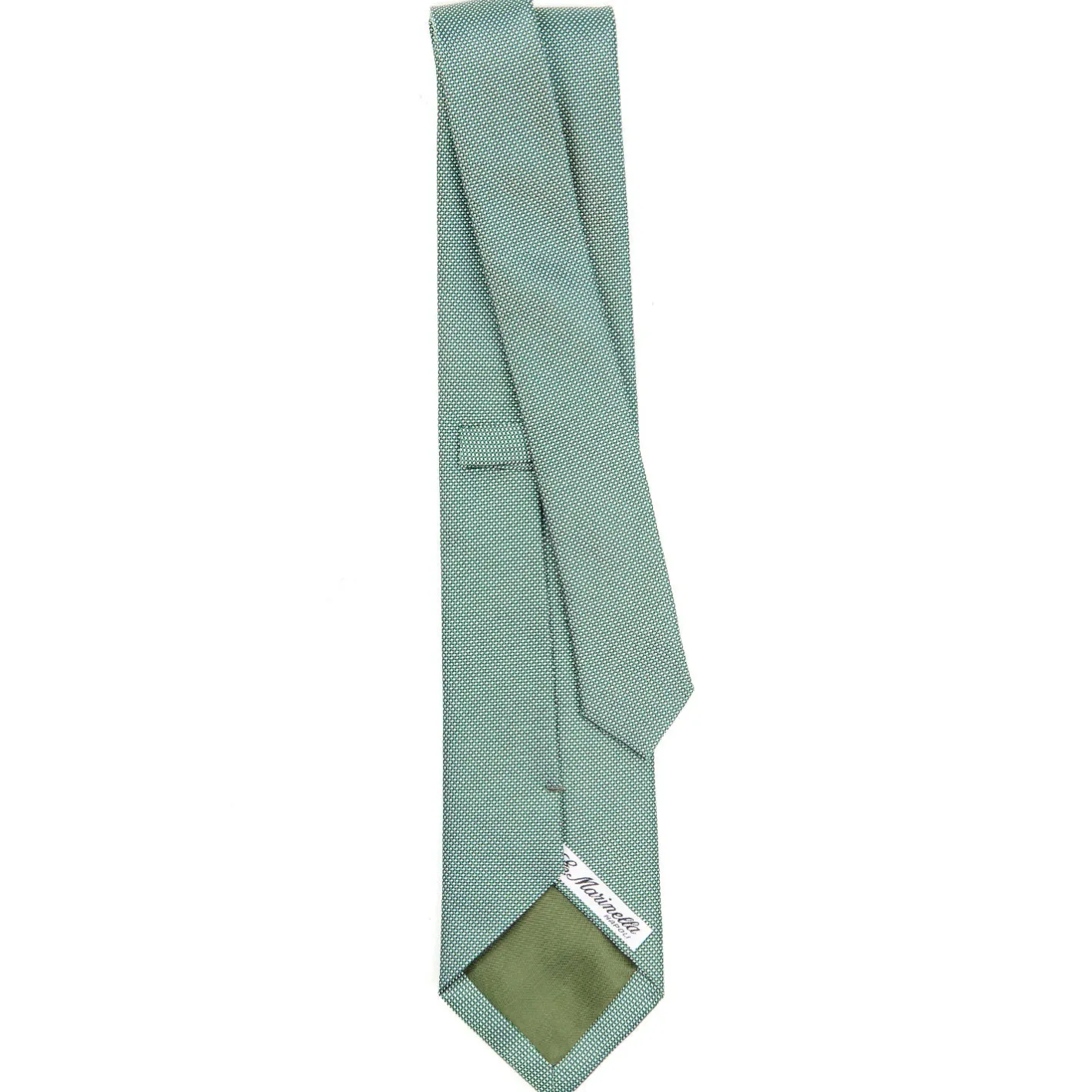 E.Marinella CRAVATTA CERIMONIA IN SETA JACQUARD VERDE CHIARO Microfantasia geometrica Online