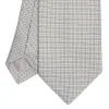 E.Marinella CRAVATTA CERIMONIA IN SETA JACQUARD GRIGIO CHIARO Microfantasia geometrica Outlet