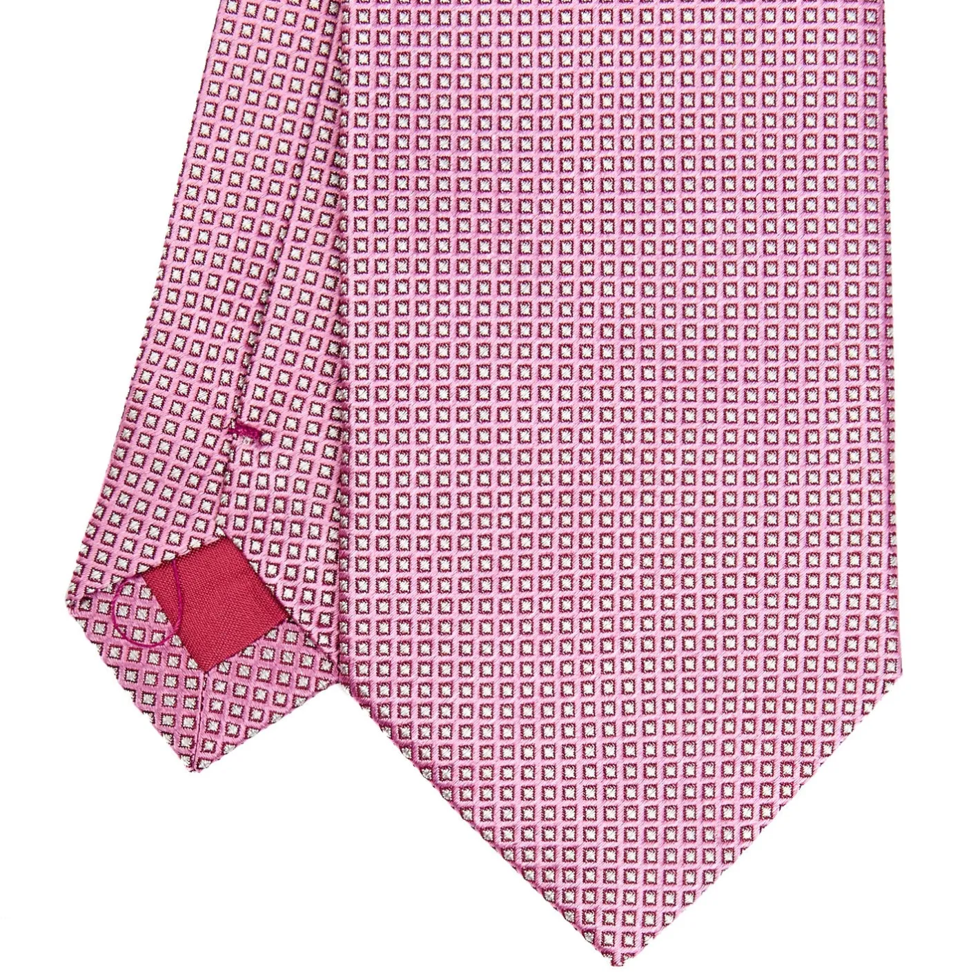 E.Marinella CRAVATTA CERIMONIA ROSA In seta jacquard Outlet