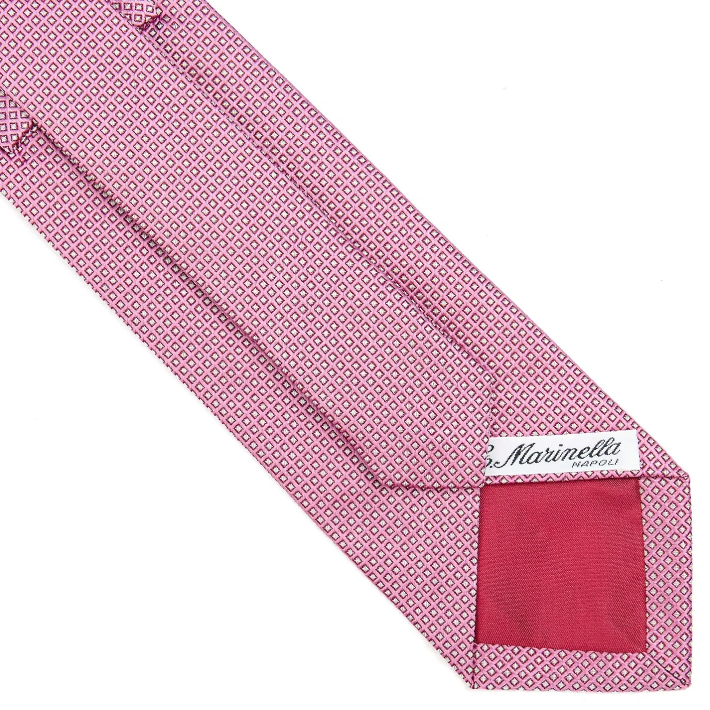 E.Marinella CRAVATTA CERIMONIA ROSA In seta jacquard Outlet