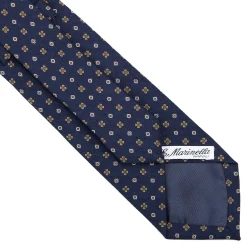 E.Marinella CRAVATTA CLASSICA IN LANA BLU Microfantasia fiore Online