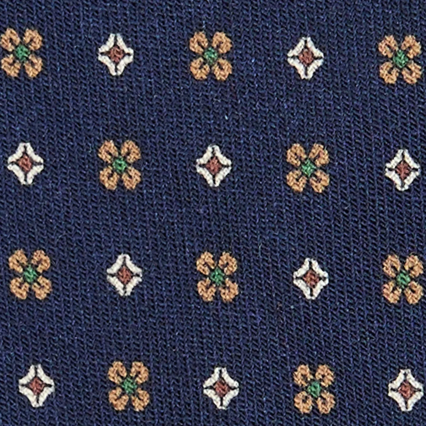 E.Marinella CRAVATTA CLASSICA IN LANA BLU Microfantasia fiore Online