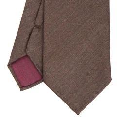 E.Marinella CRAVATTA CLASSICA IN LANA SFODERATA MARRONE BORDEAUX Bicolore Online