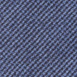 E.Marinella CRAVATTA CLASSICA IN LANA SFODERATA BLU Pied de poule Outlet