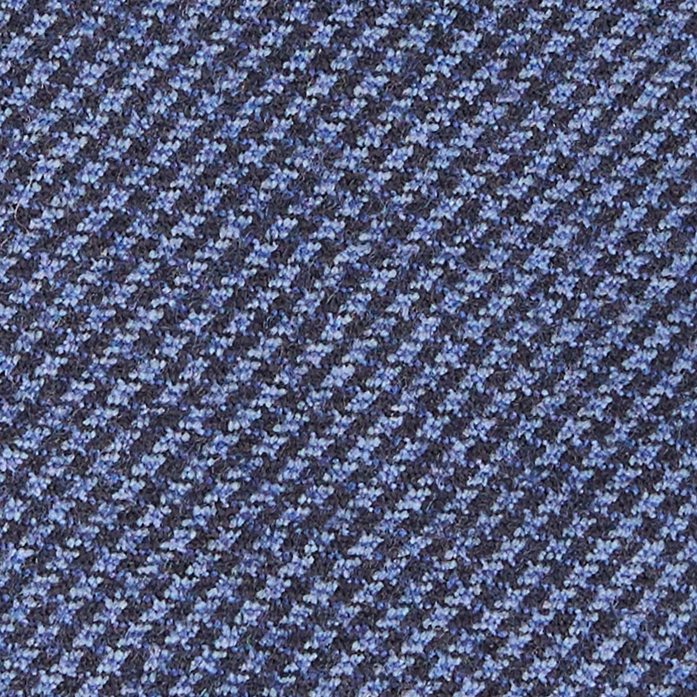 E.Marinella CRAVATTA CLASSICA IN LANA SFODERATA BLU Pied de poule Outlet