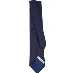 E.Marinella CRAVATTA CLASSICA IN LANA SFODERATA BLU SCURO BLU Bicolore Discount