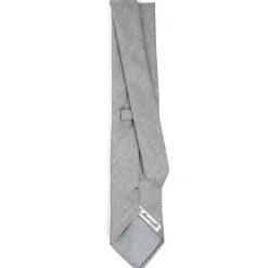 E.Marinella CRAVATTA CLASSICA IN LANA SFODERATA GRIGIO CHIARO Bicolore Outlet