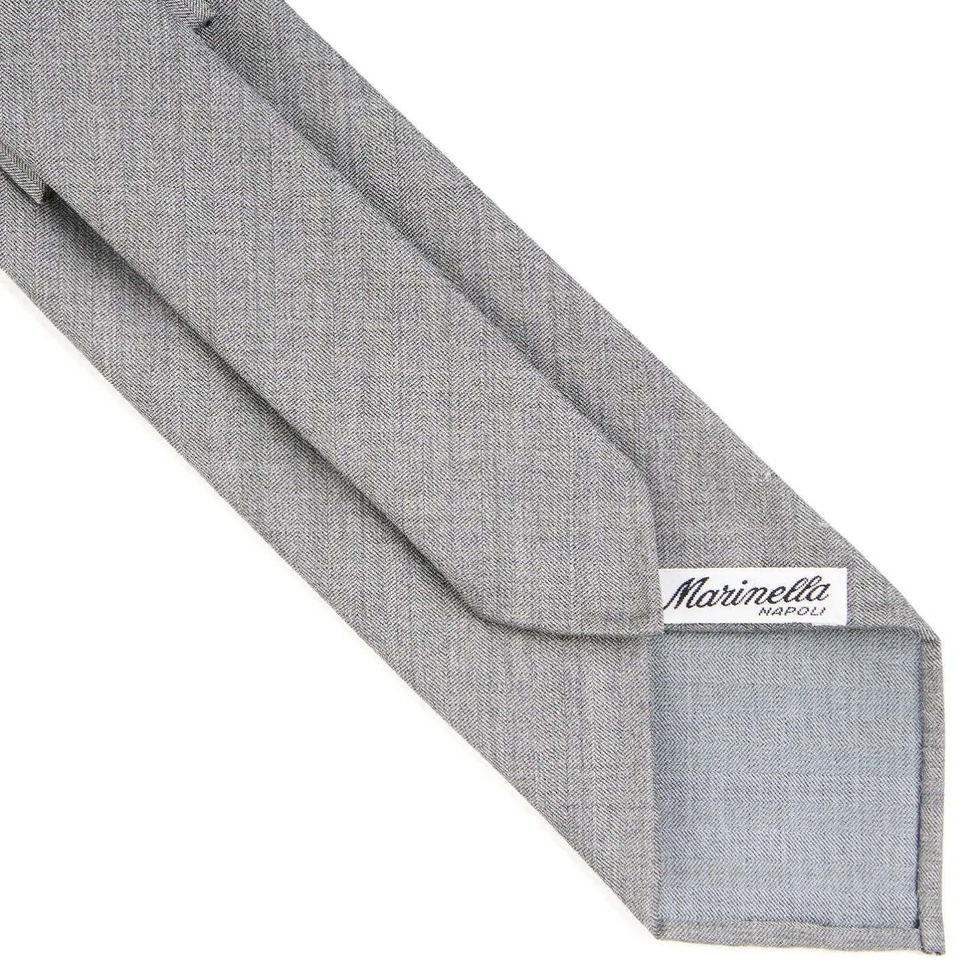 E.Marinella CRAVATTA CLASSICA IN LANA SFODERATA GRIGIO CHIARO Bicolore Outlet