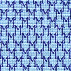 E.Marinella CRAVATTA CLASSICA IN SETA AZZURRO Microfantasia m geometrica