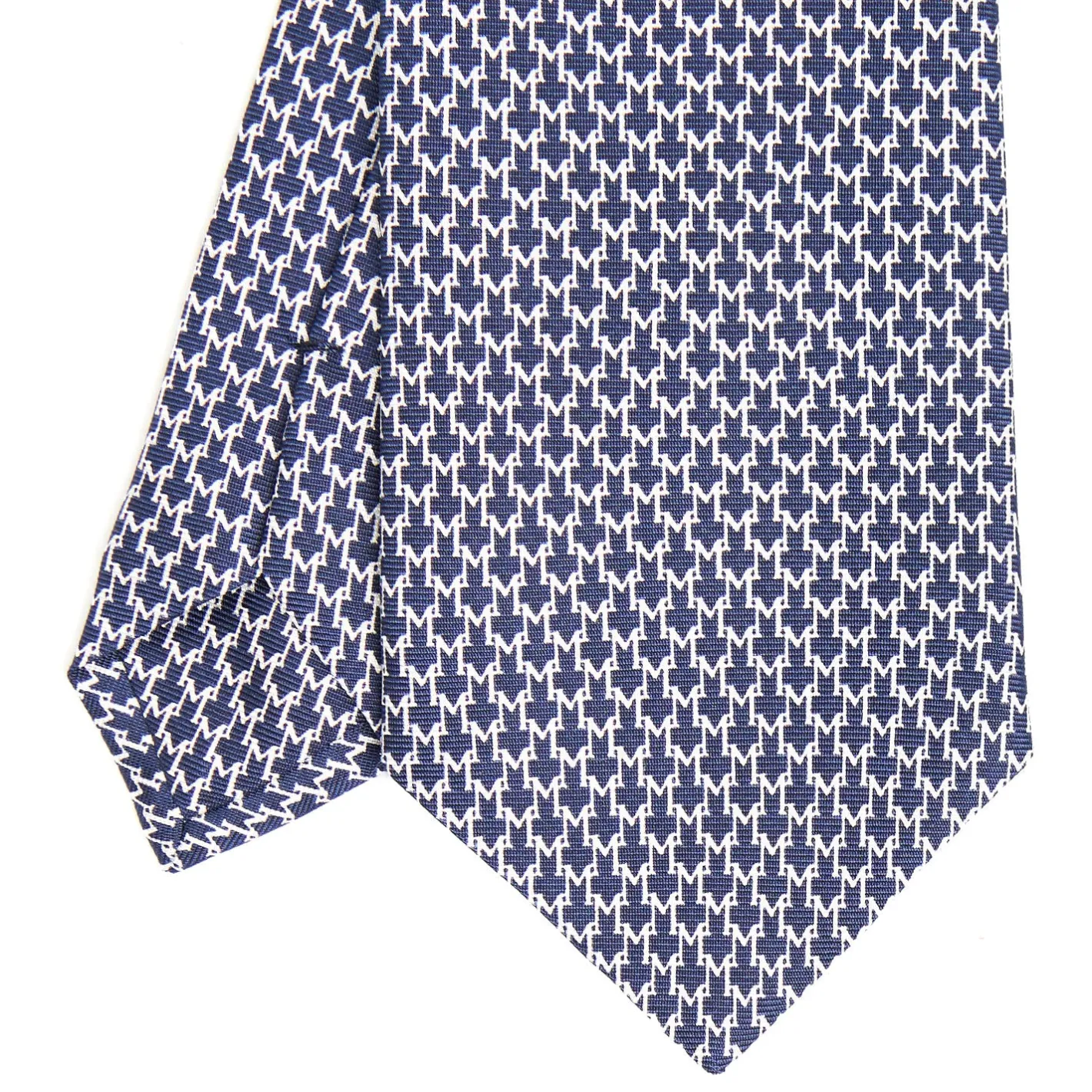 E.Marinella CRAVATTA CLASSICA IN SETA BLU Microfantasia m geometrica Sale