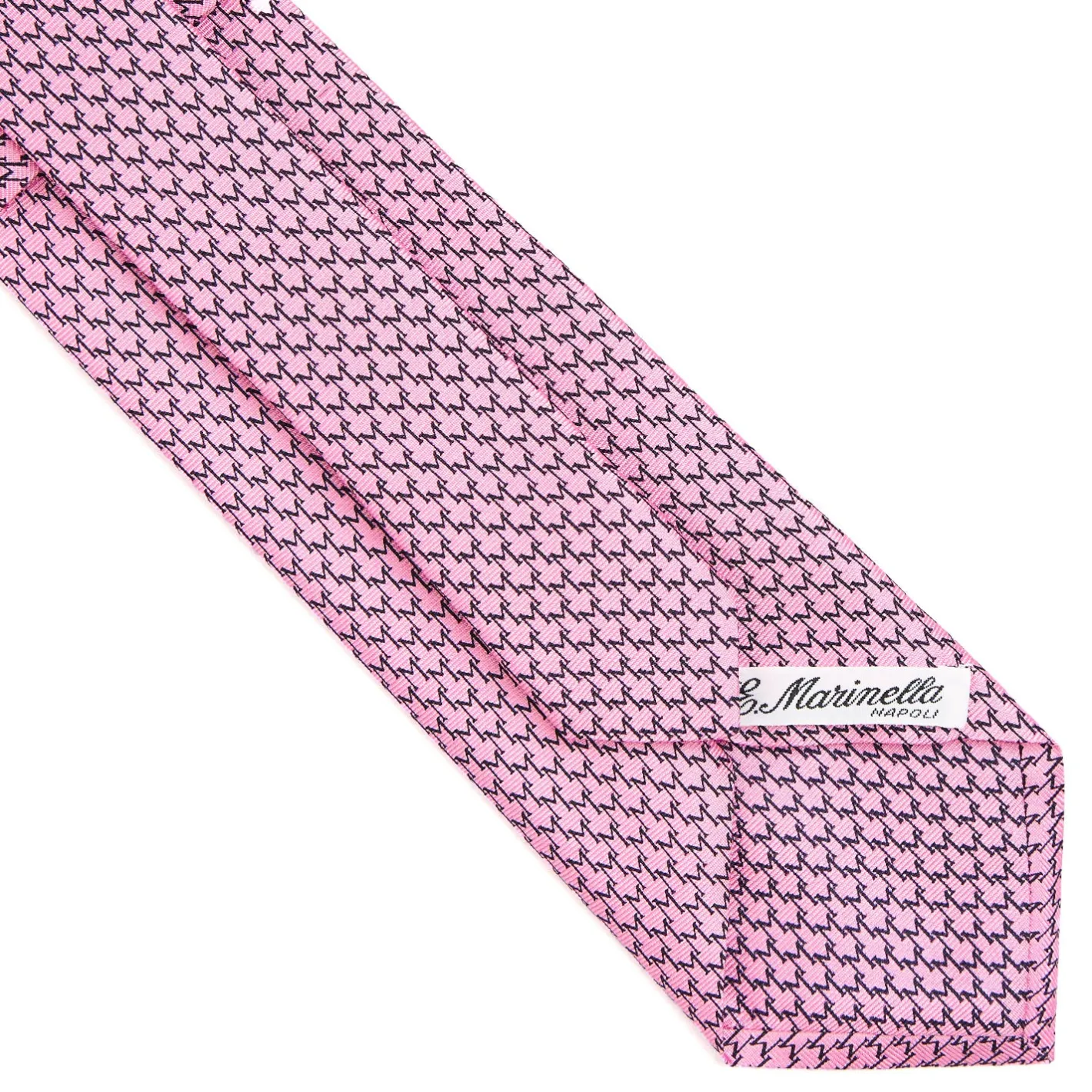 E.Marinella CRAVATTA CLASSICA IN SETA ROSA Microfantasia m geometrica Online