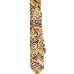 E.Marinella CRAVATTA DONNA CLASSICA IN SETA STAMPATA GIALLA Archivio inspiration Discount