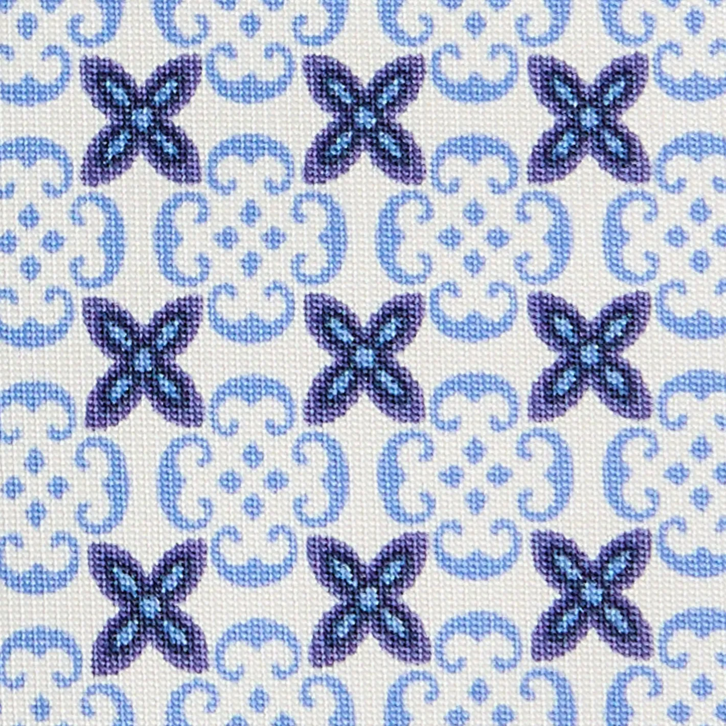 E.Marinella CRAVATTA DONNA CLASSICA IN SETA STAMPATA AZZURRA Microfantasia inspirazione foulard Clearance