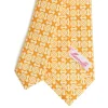 E.Marinella CRAVATTA DONNA CLASSICA IN SETA STAMPATA GIALLA Microfantasia inspirazione foulard Sale