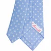 E.Marinella CRAVATTA DONNA CLASSICA IN SETA STAMPATA AZZURRA Microfantasia fiore Discount
