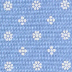 E.Marinella CRAVATTA DONNA CLASSICA IN SETA STAMPATA AZZURRA Microfantasia fiore Discount