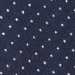 E.Marinella CRAVATTA DONNA IN LANA BLU SCURO Microfantasia geometrica New
