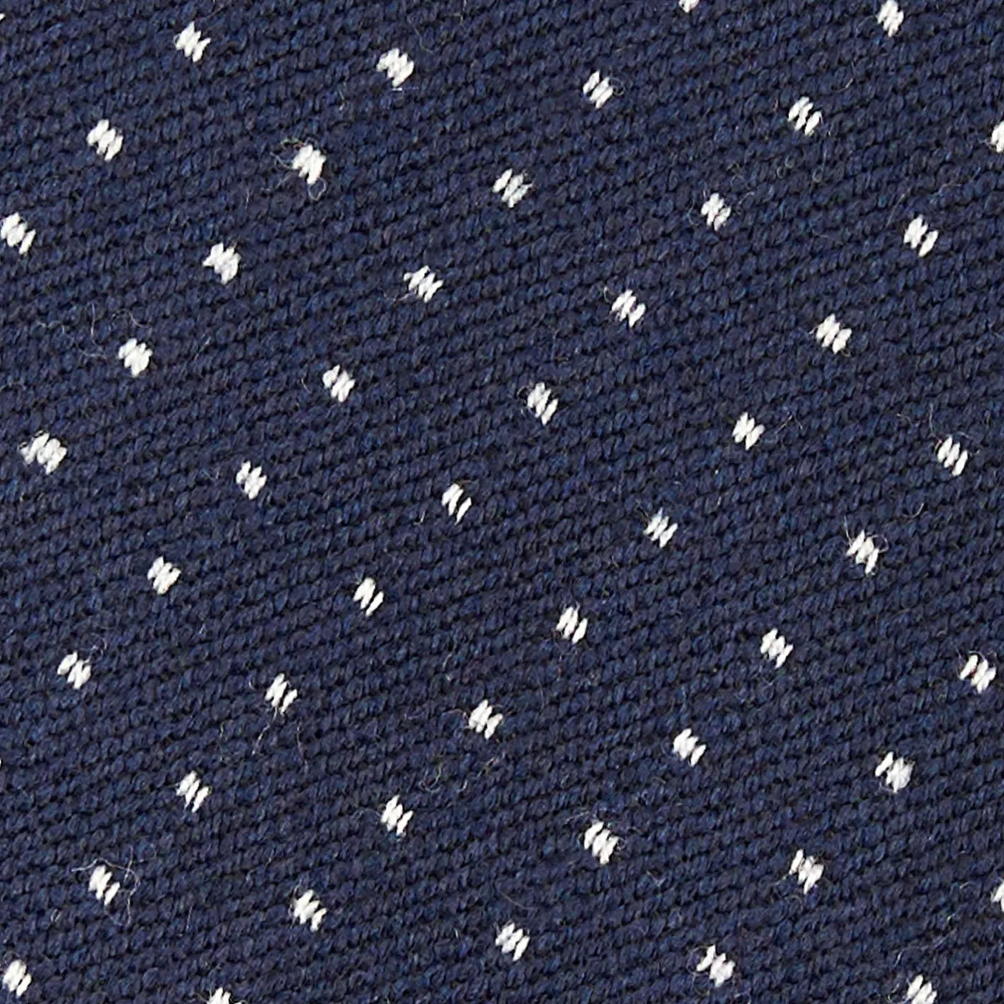 E.Marinella CRAVATTA DONNA IN LANA BLU SCURO Microfantasia geometrica New