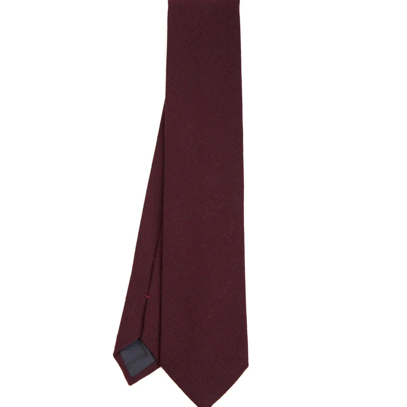 E.Marinella CRAVATTA DONNA IN LANA BORDEAUX Tinta unita Sale