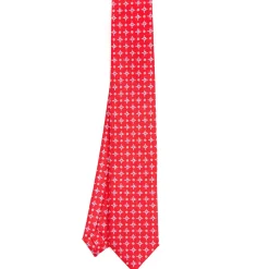 E.Marinella CRAVATTA DONNA ROSSA 7 CM IN SETA STAMPATA San valentino edition Online
