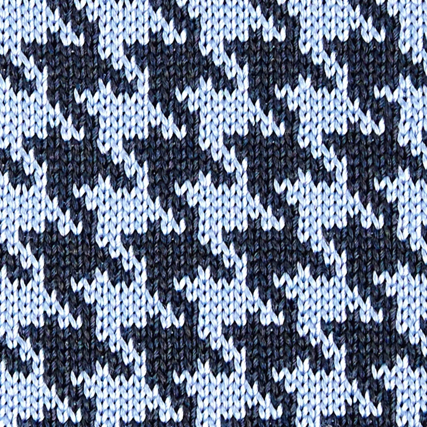 E.Marinella CRAVATTA DONNA TRICOT IN SETA AZZURRA Pied de poule Online