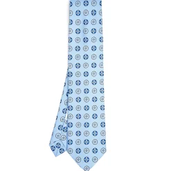 E.Marinella CRAVATTA IN SETA AZZURRA Collezione archivio anno 1951 Discount