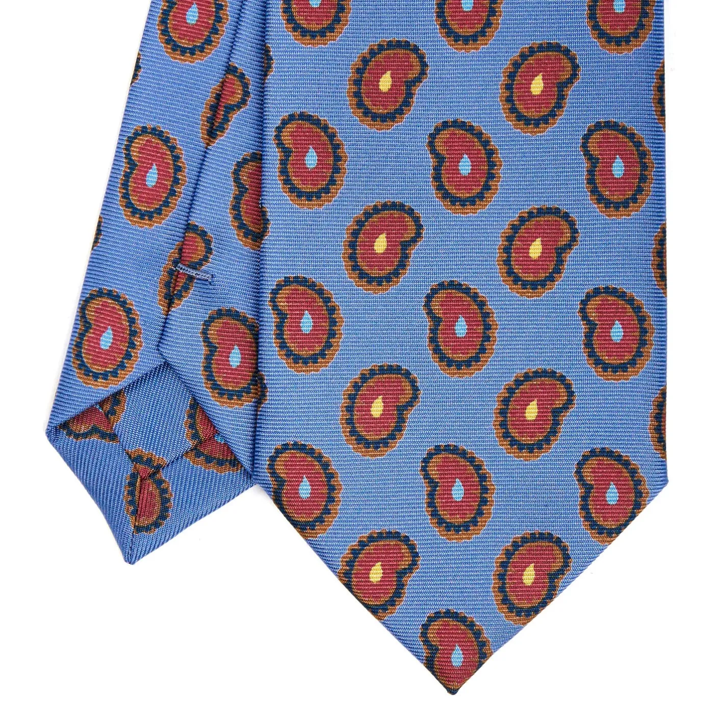 E.Marinella CRAVATTA IN SETA AZZURRO POLVERECollezione heritage Sale