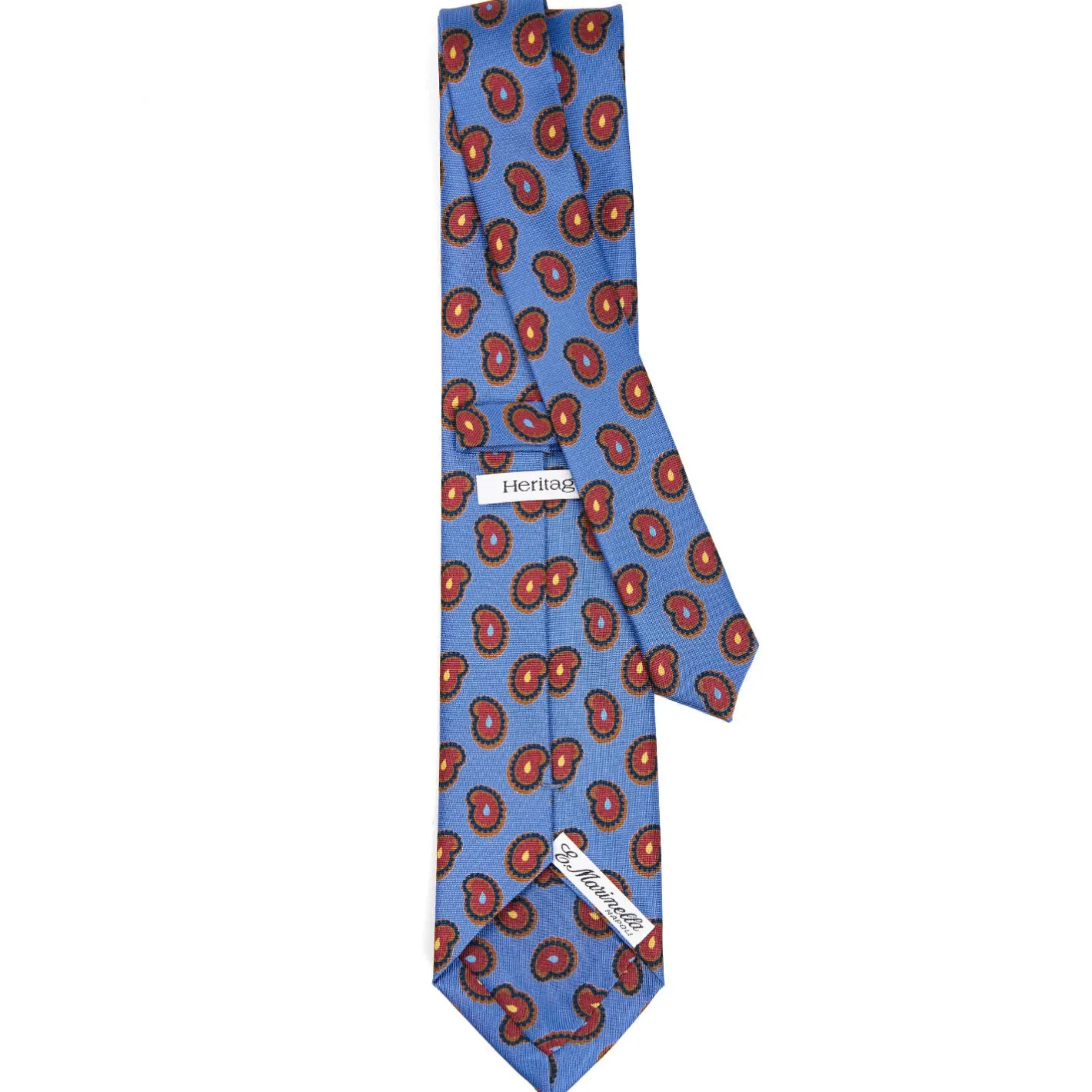 E.Marinella CRAVATTA IN SETA AZZURRO POLVERECollezione heritage Sale