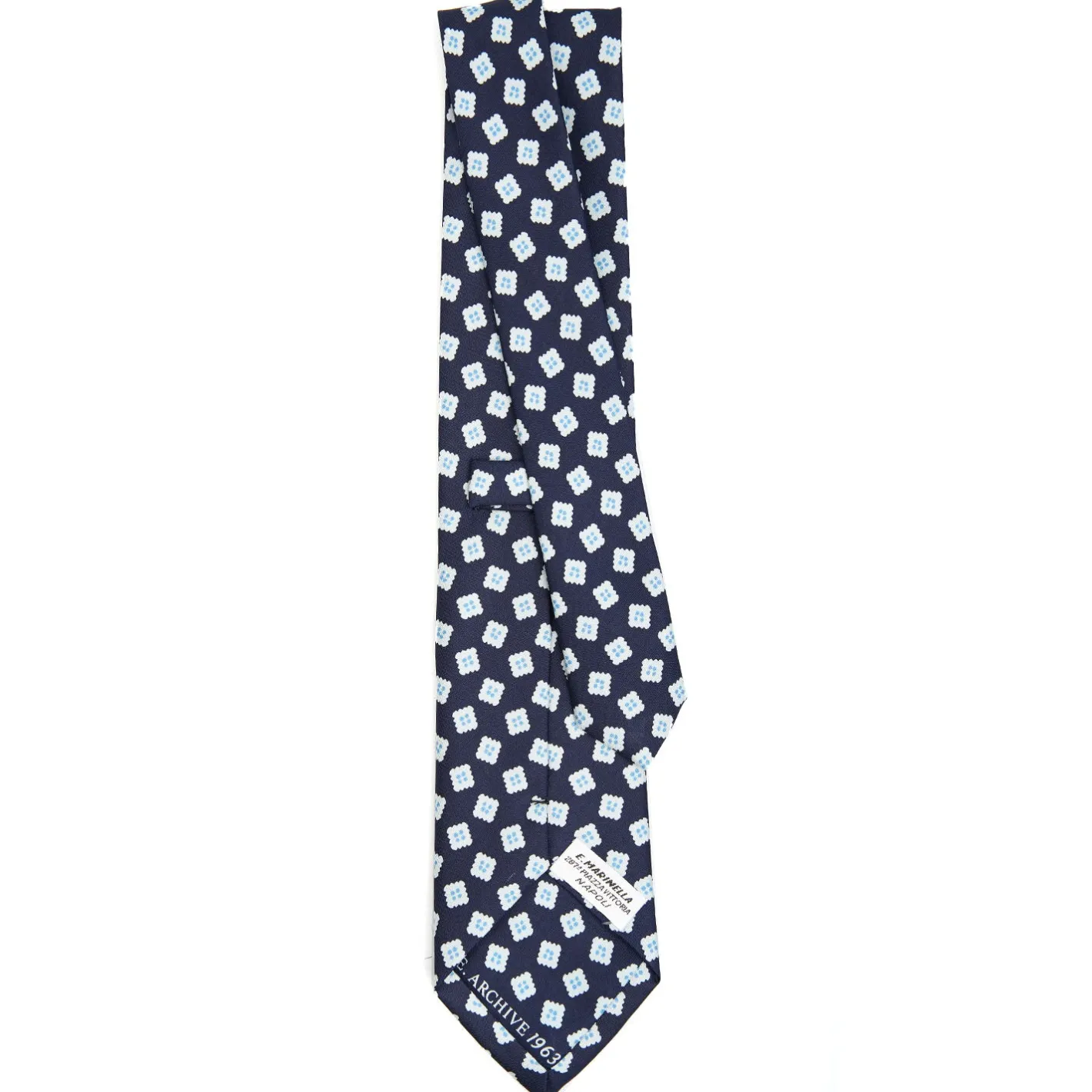 E.Marinella CRAVATTA IN SETA BLU SCURO Collezione archivio anno 1963