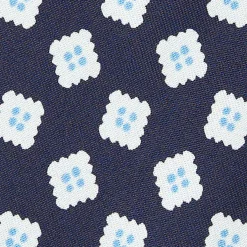 E.Marinella CRAVATTA IN SETA BLU SCURO Collezione archivio anno 1963