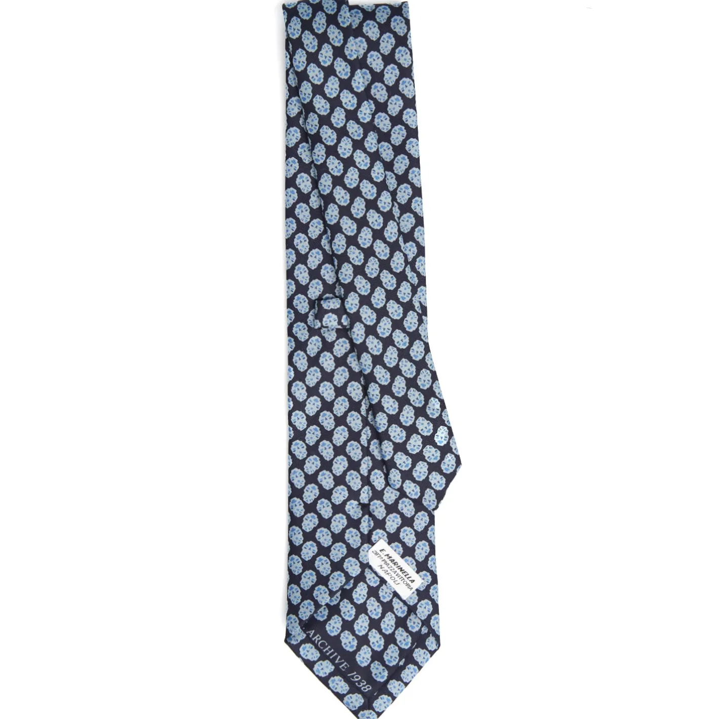 E.Marinella CRAVATTA IN SETA BLU SCURO Collezione archivio anno 1938