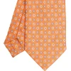 E.Marinella CRAVATTA IN SETA E ORANGE FIBER ARANCIONE Collezione orange fiber Clearance